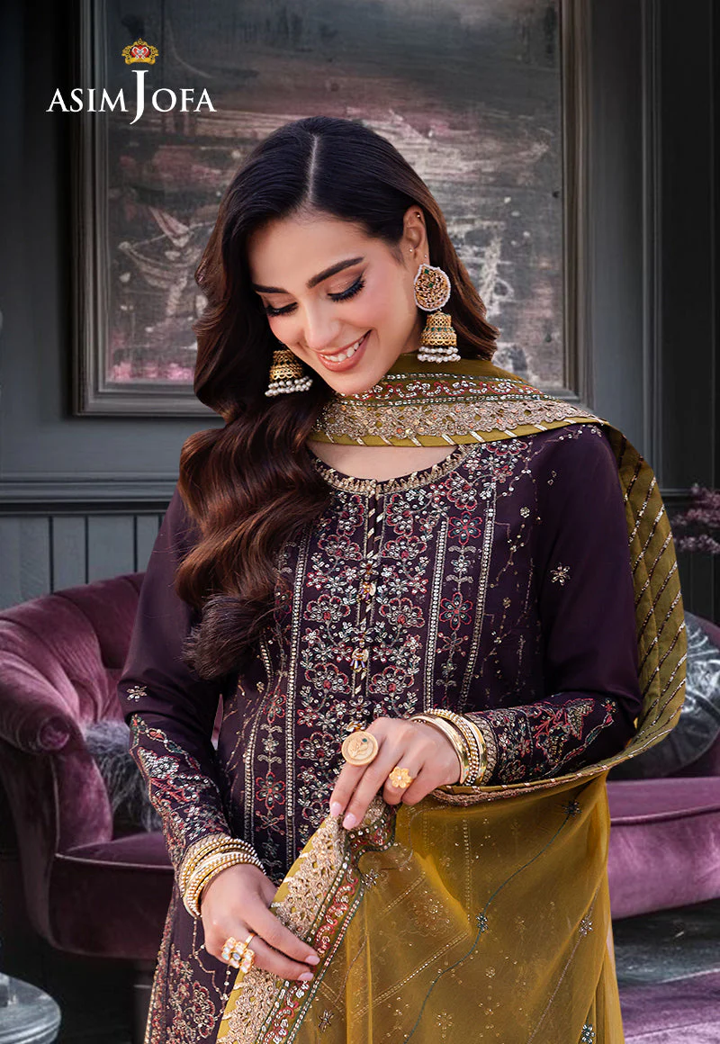 AJMJD-11 EMBROIDERED PAPER COTTON STITCHED 3 PCS - Image 3
