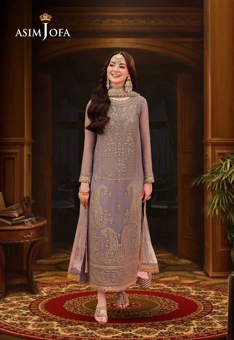 AJMJD-27 EMBROIDERED CHIFFON STITCHED 3 PCS