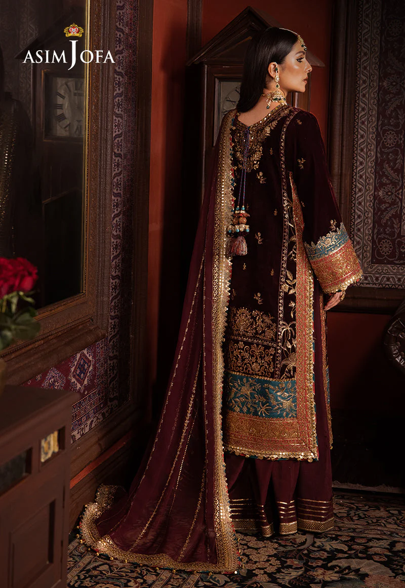 AJMMD-09 EMBROIDERED VELVET 3 PCS - Image 2