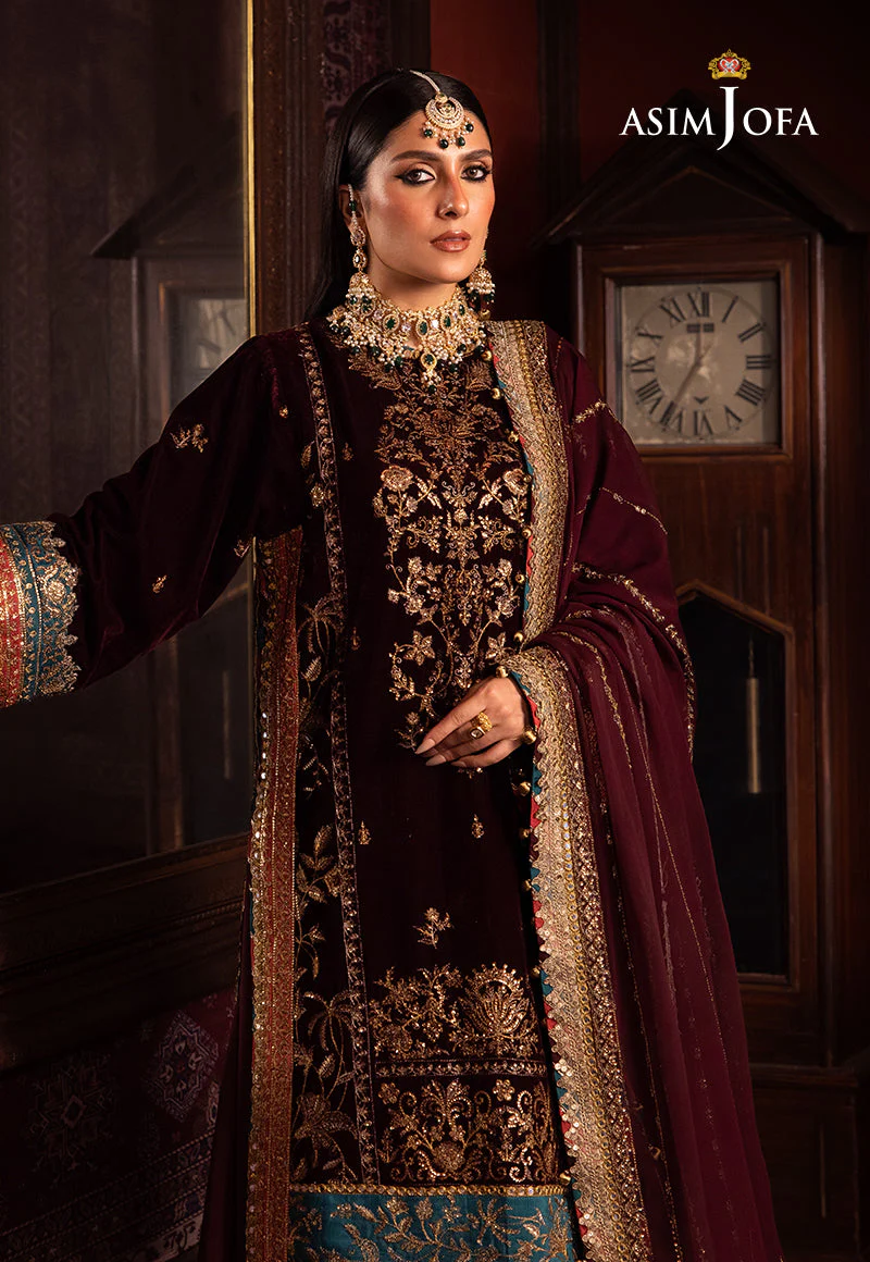 AJMMD-09 EMBROIDERED VELVET 3 PCS - Image 4