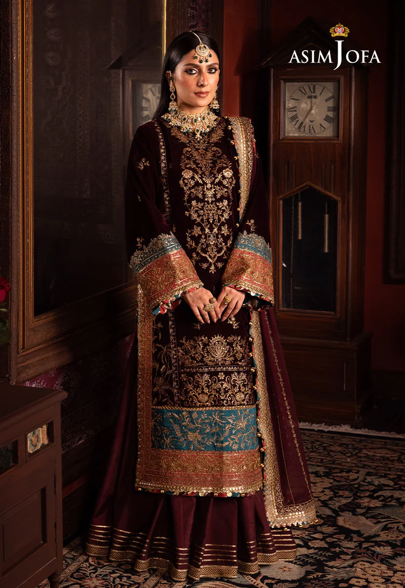 AJMMD-09 EMBROIDERED VELVET 3 PCS - Image 5