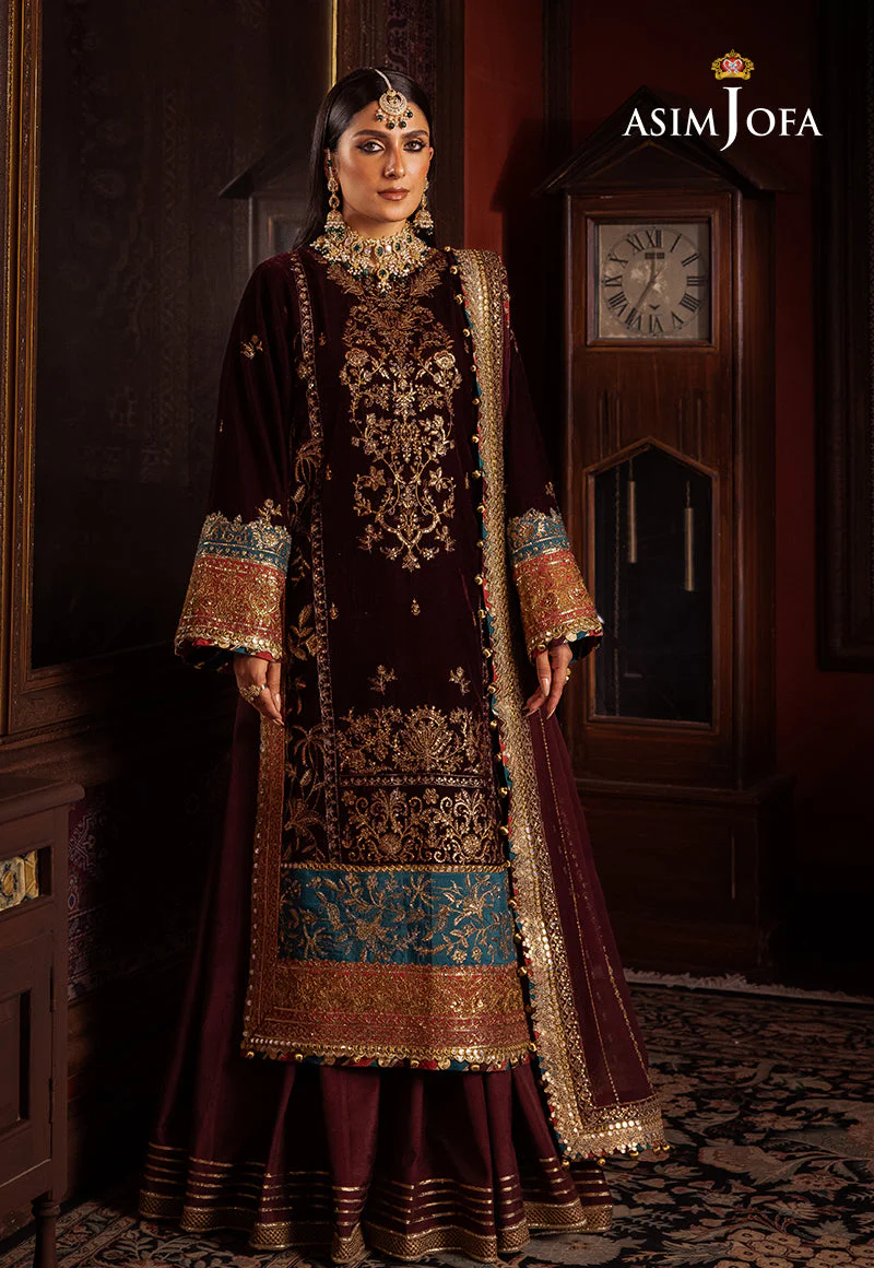 AJMMD-09 EMBROIDERED VELVET 3 PCS - Image 6