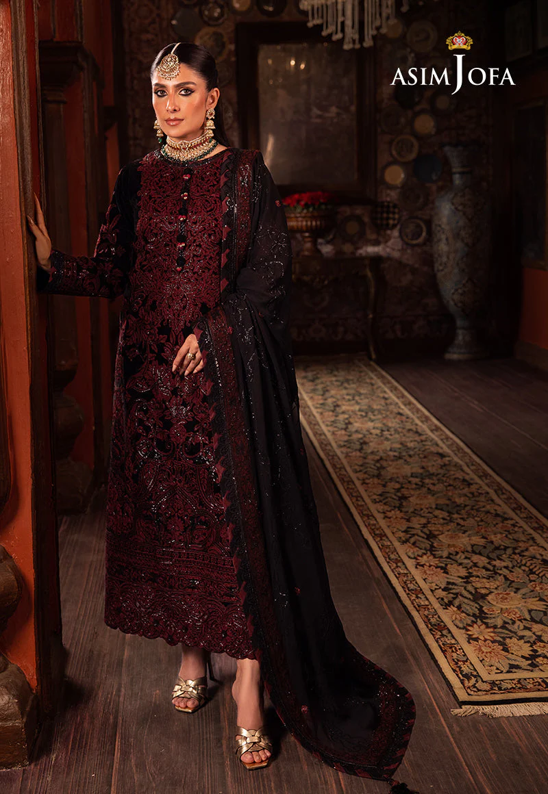 AJMMD-12 EMBROIDERED VELVET 3 PCS - Image 5