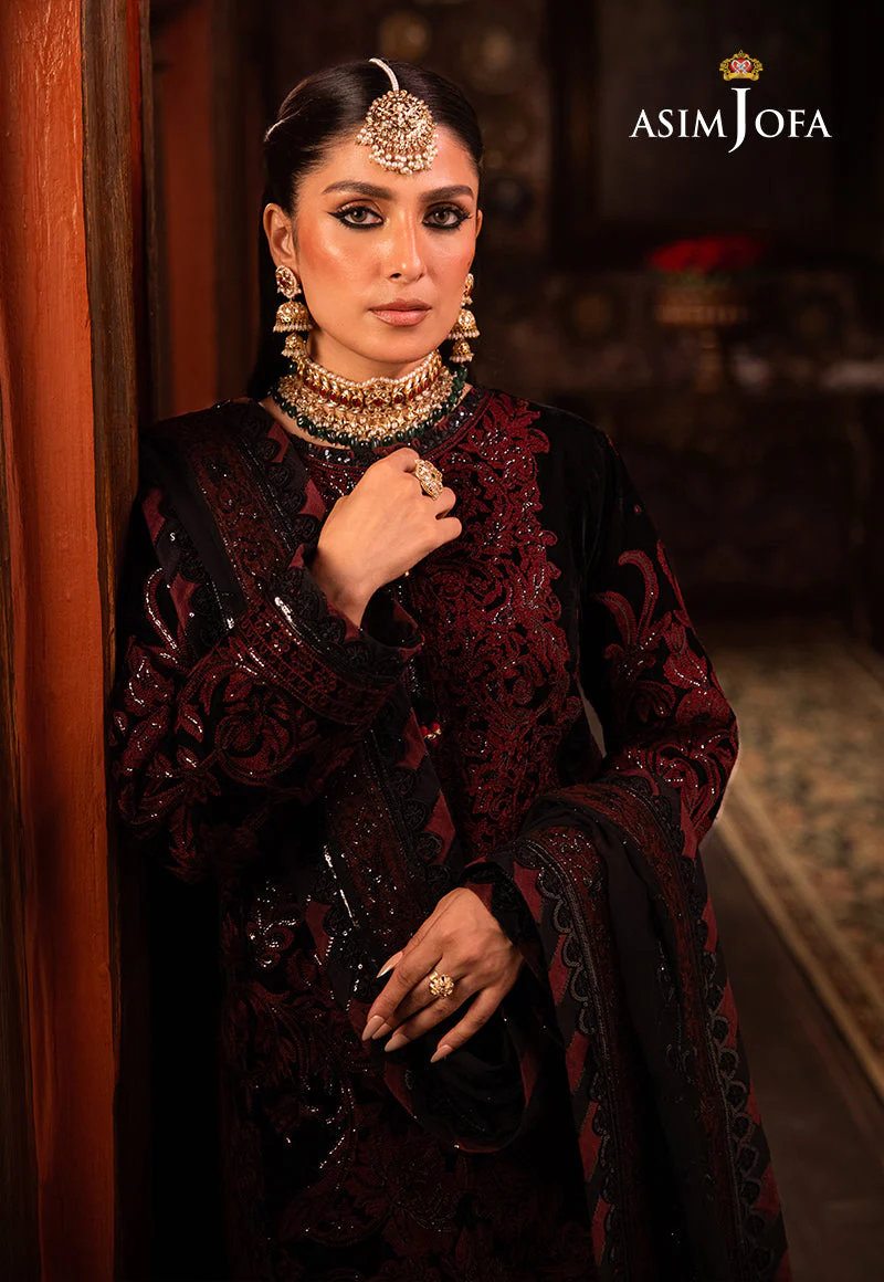 AJMMD-12 EMBROIDERED VELVET 3 PCS - Image 8