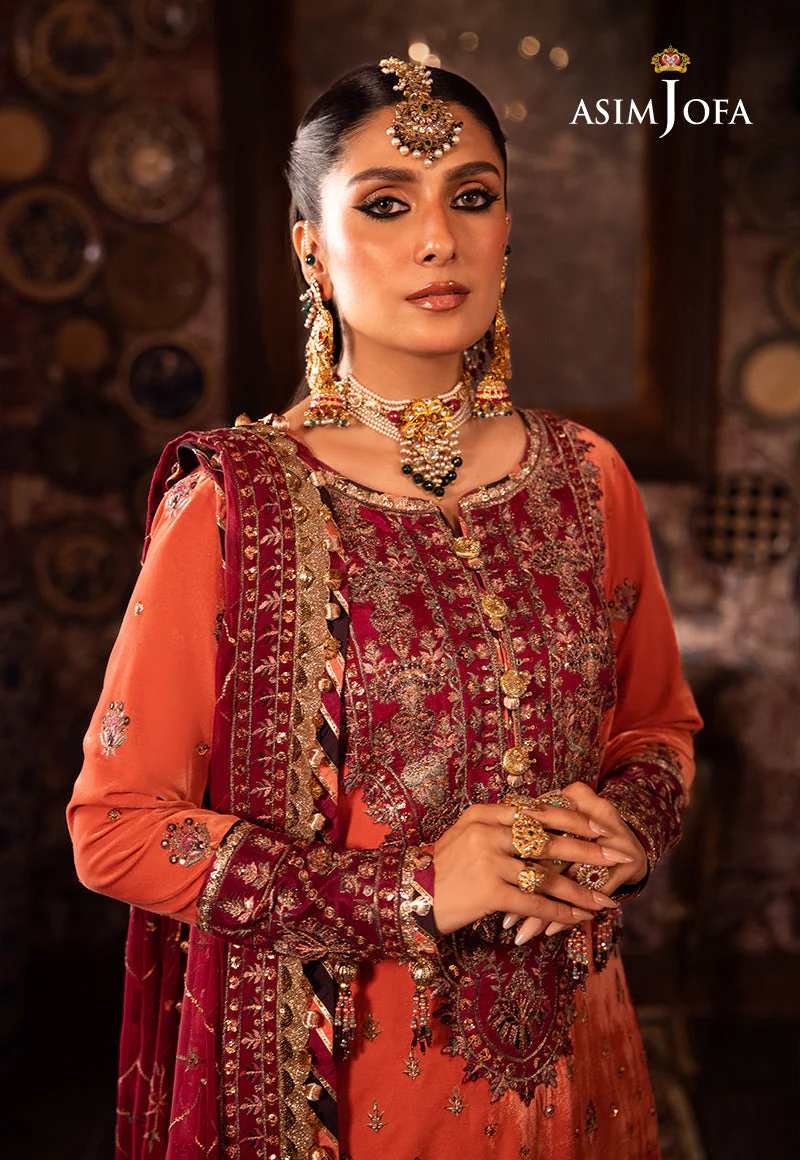 AJMMD-01 EMBROIDERED VELVET Stitched 3 PCS - Image 2