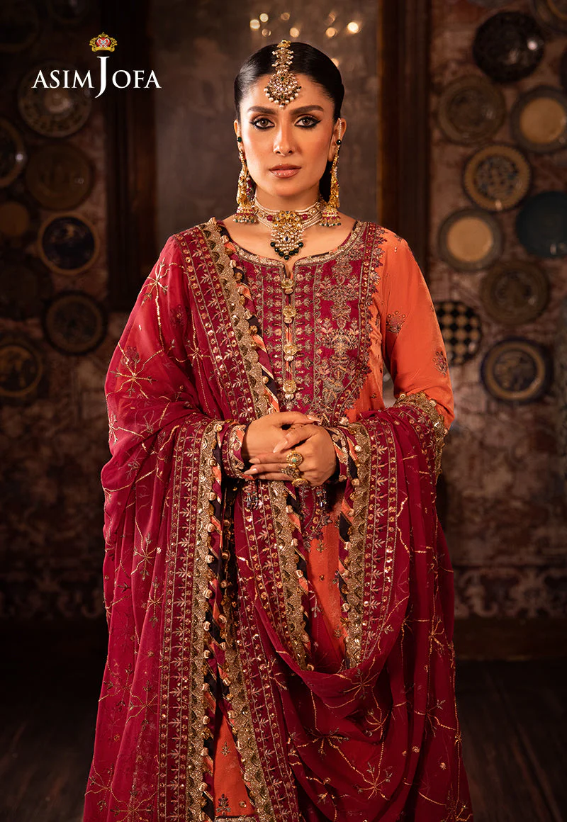 AJMMD-01 EMBROIDERED VELVET Stitched 3 PCS - Image 5