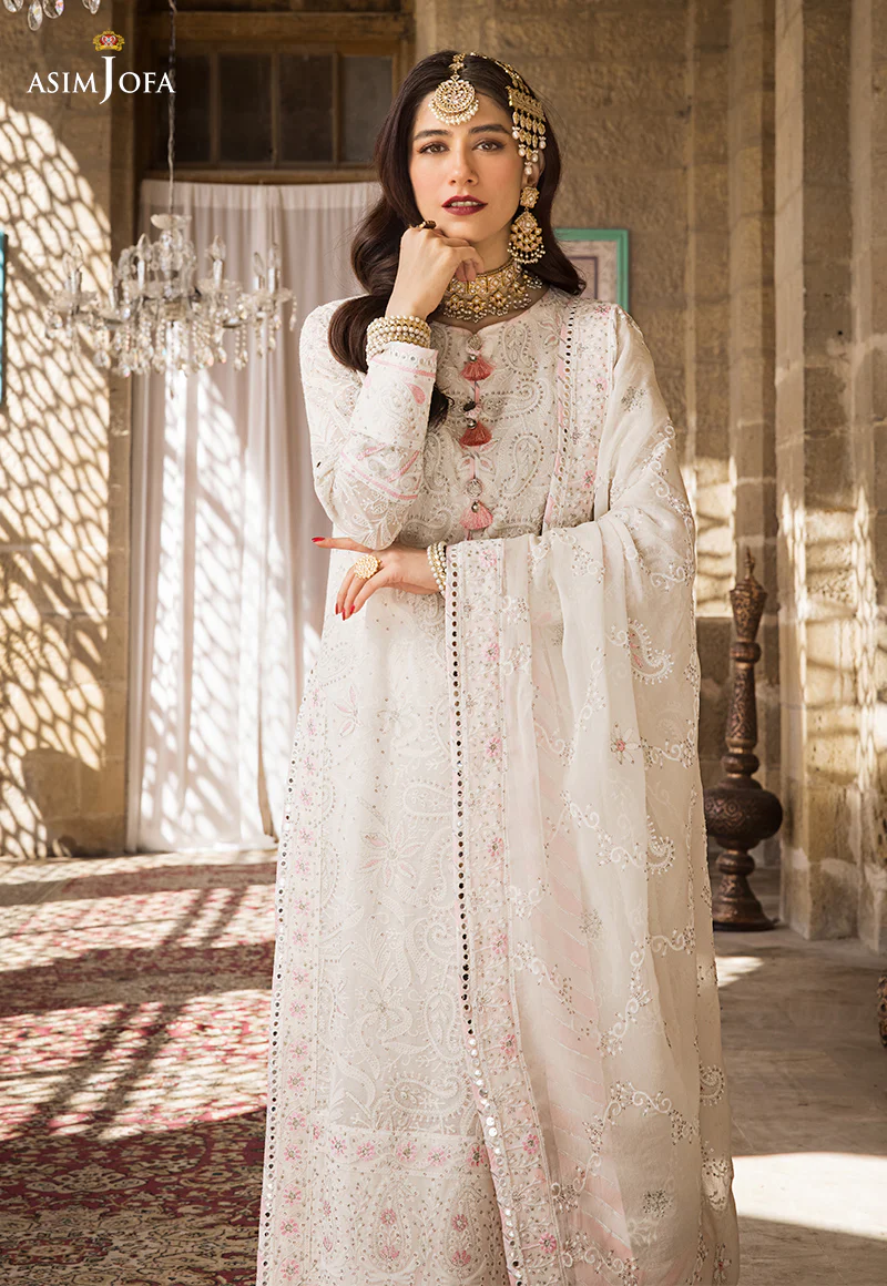 AJMQ-02 EMBROIDERED CHANDERI COTTON 3 PCS - Image 9