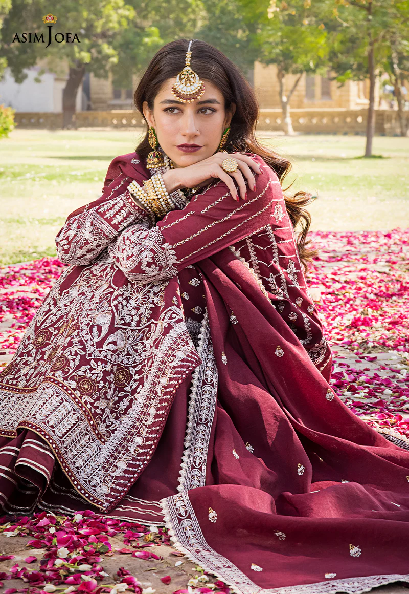 AJMQ-12 EMBROIDERED CHANDERI COTTON 3 PCS - Image 13