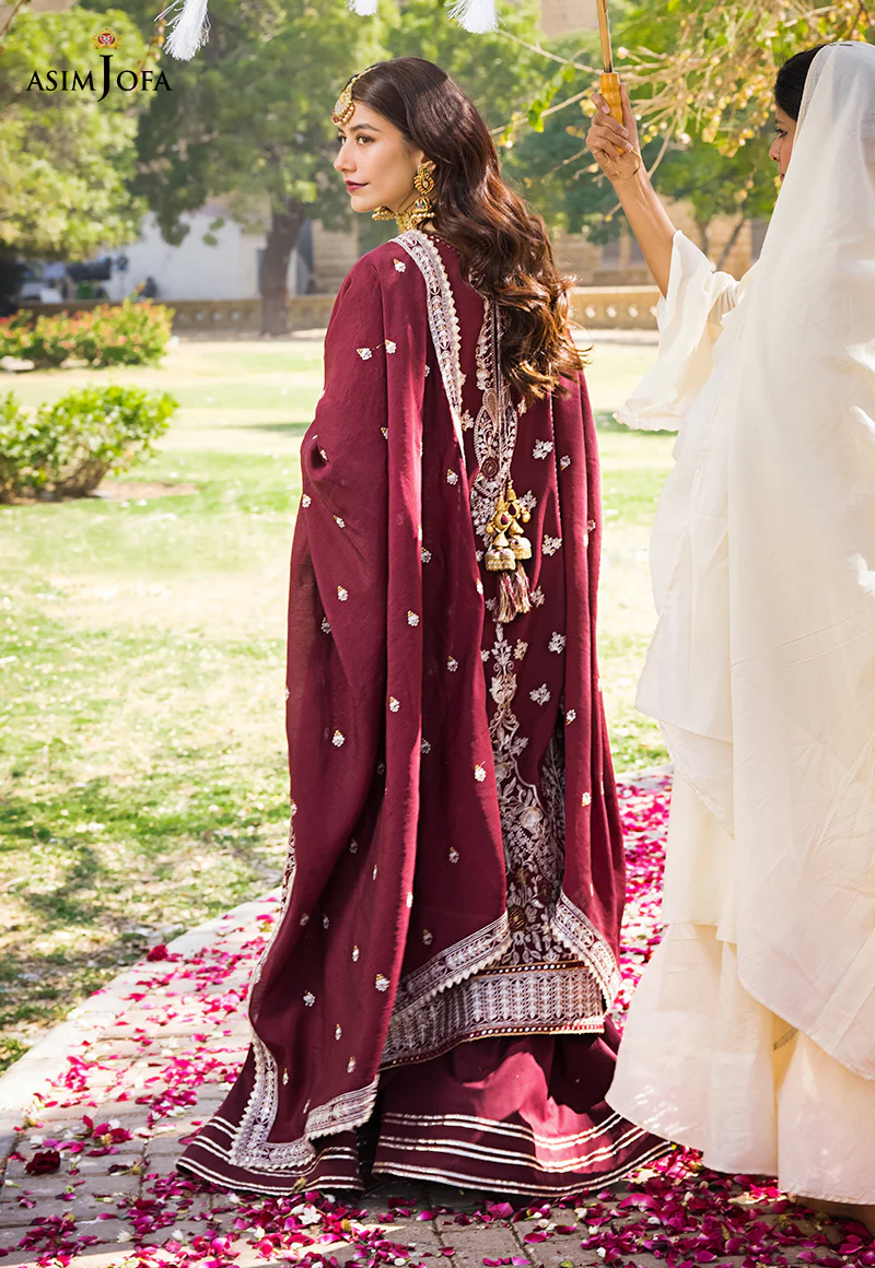 AJMQ-12 EMBROIDERED CHANDERI COTTON 3 PCS - Image 8
