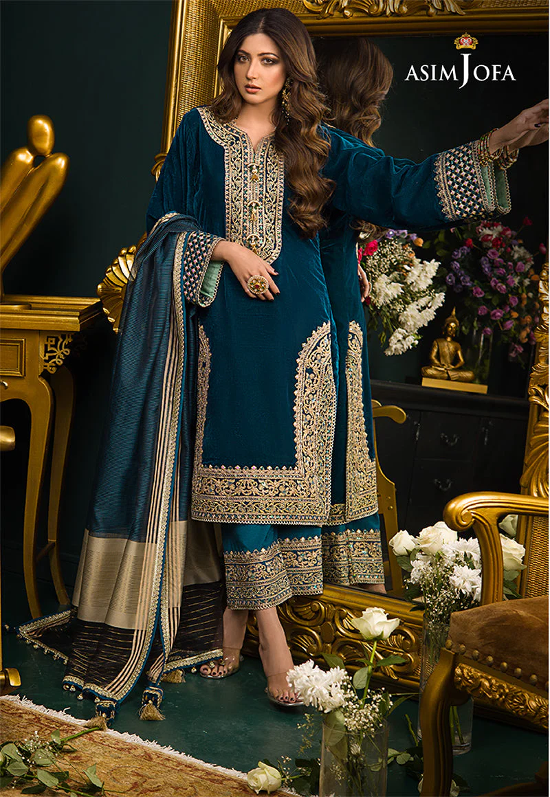 AJMRD-01 EMBROIDERED STITCHED 3 PCS - Image 3