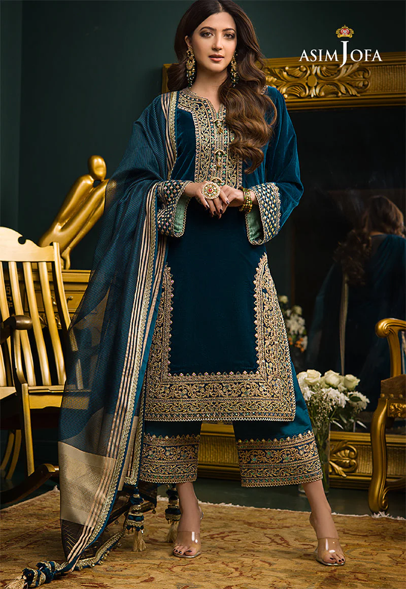 AJMRD-01 EMBROIDERED STITCHED 3 PCS - Image 5