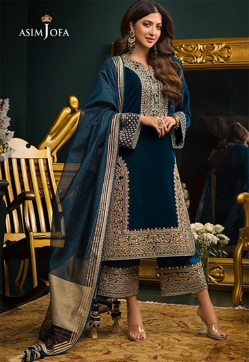 AJMRD-01 EMBROIDERED STITCHED 3 PCS - Image 6
