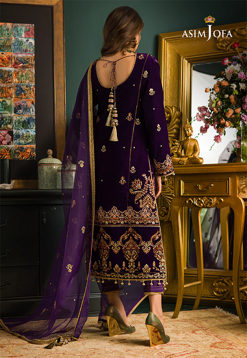 AJMR-02 EMBROIDERED VELVET 3 PCS - Image 5
