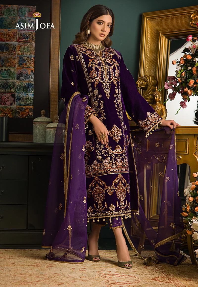 AJMR-02 EMBROIDERED VELVET 3 PCS - Image 6