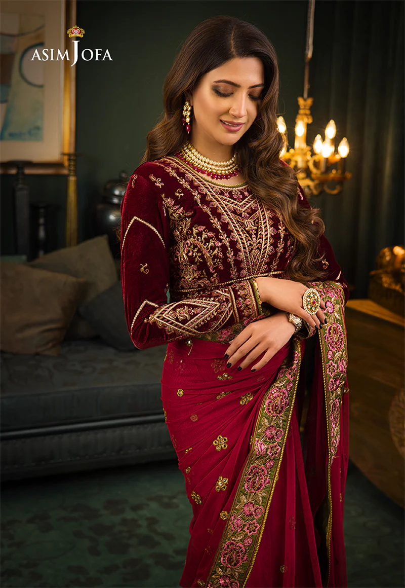 AJMR-06 EMBROIDERED COTTON SILK 2 PCS - Image 7