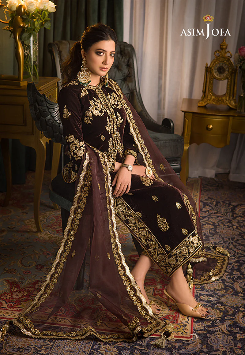 AJMRD-07 EMBROIDERED STITCHED 3 PCS