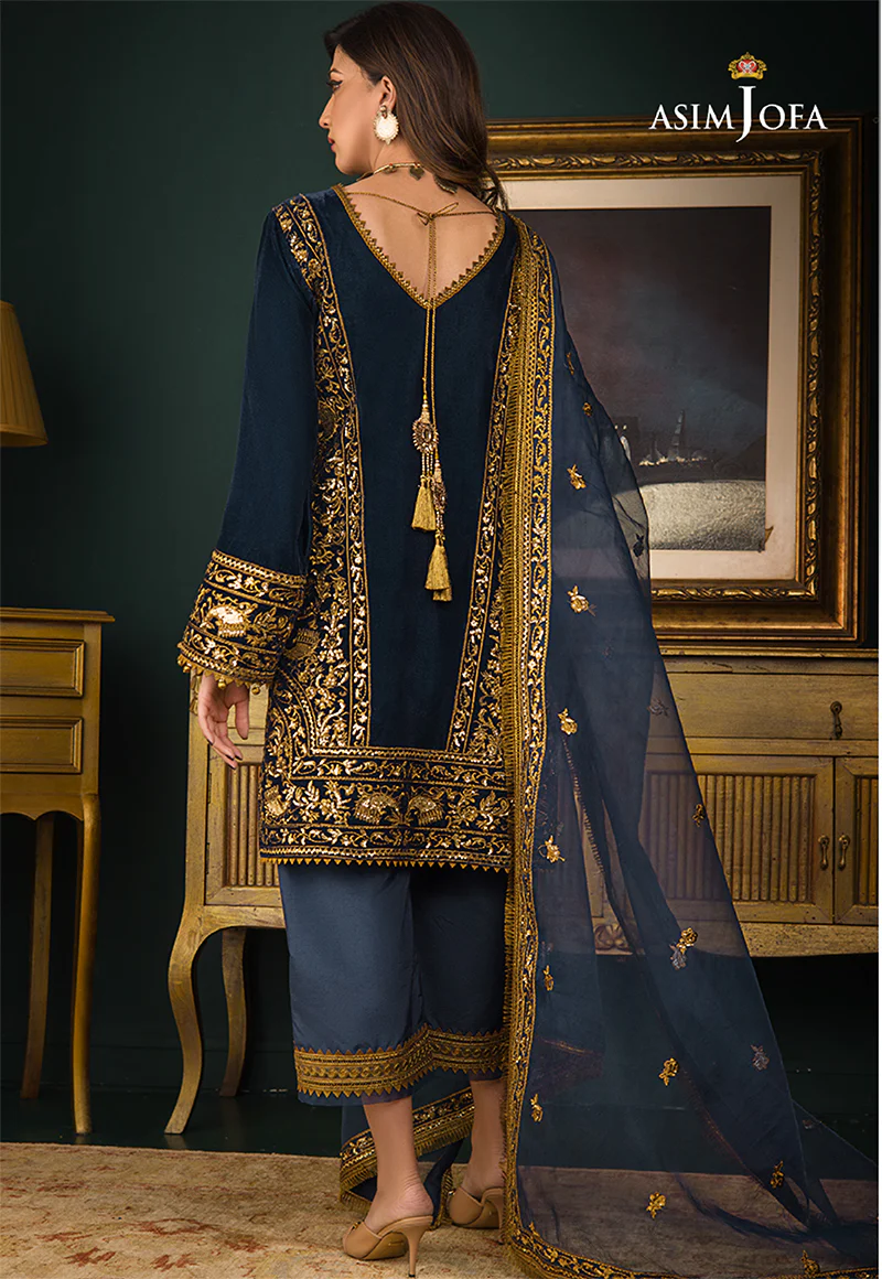 AJMR-09 EMBROIDERED VELVET 3 PCS - Image 3