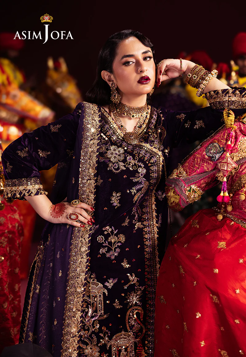 AJMV-10 EMBROIDERED VELVET 3 PCS - Image 5