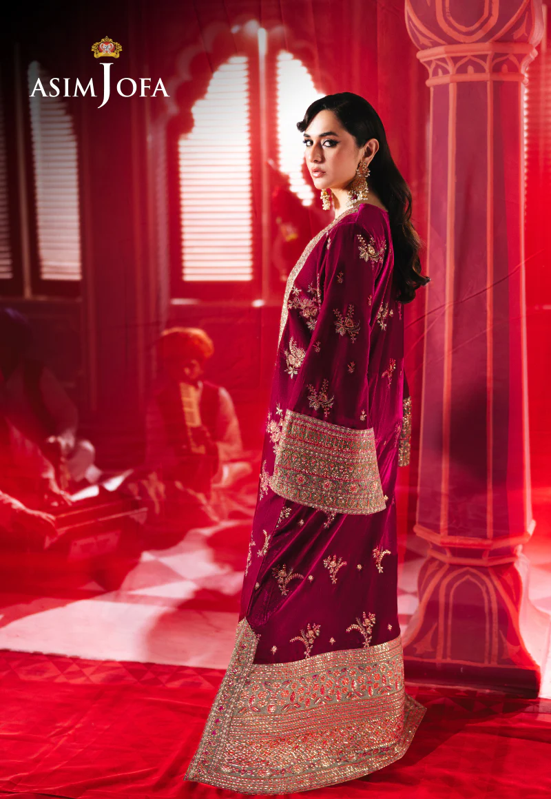 AJMVB-06 EMBROIDERED VELVET STITCHED 2 PCS - Image 2