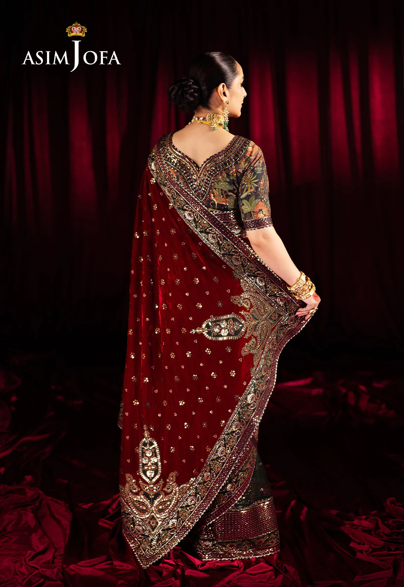 AJMVP-08 EMBROIDERED VELVET STITCHED 2 PCS - Image 2