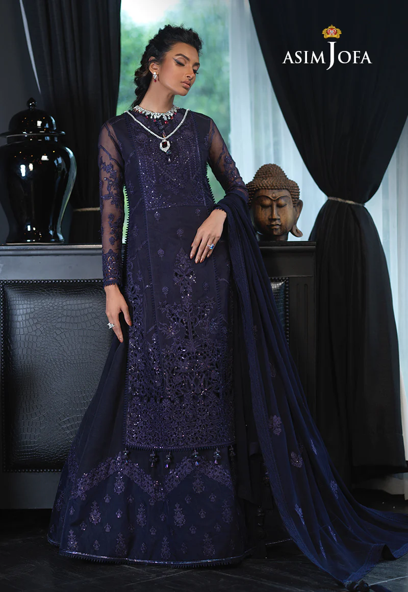AJN-20 EMBROIDERED ORGANZA 3 PCS