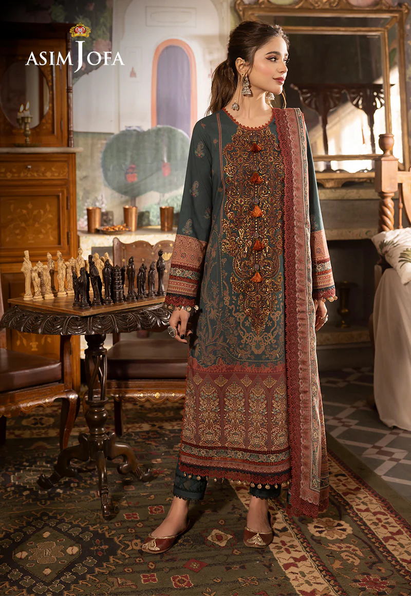 AJNR-02 EMBROIDERED CAMBRIC 3 PCS - Image 4