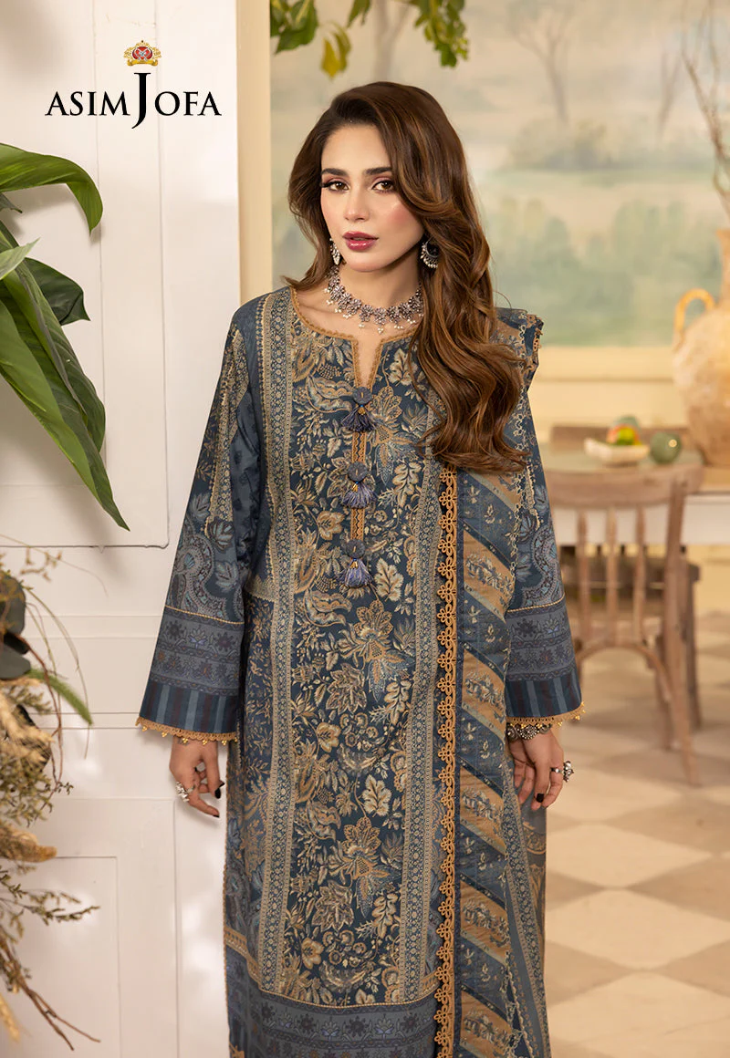AJNRP-06 STITCHED PRINTED CAMBRIC STITCHED 3 PCS - Image 3