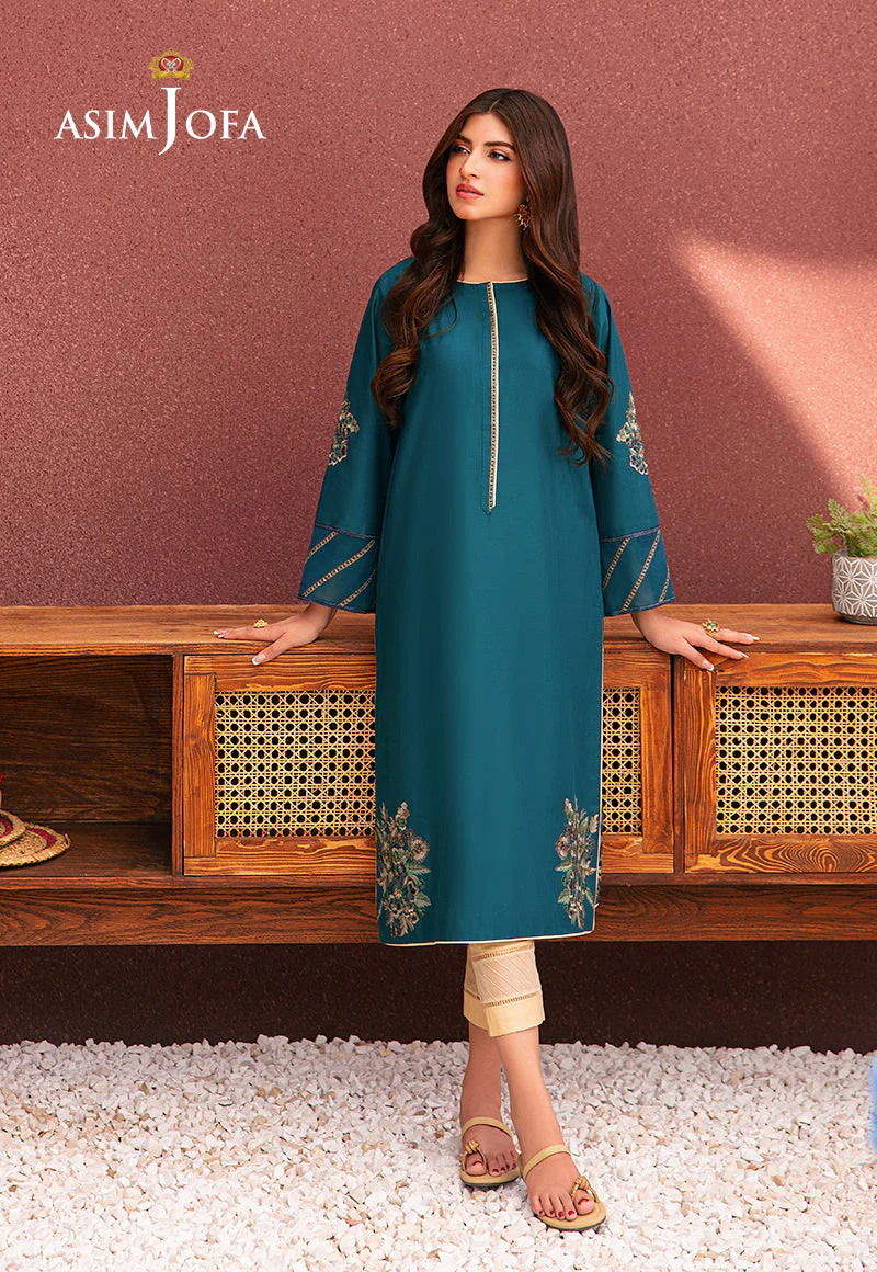 AJODD-10-XS EMBROIDERED SWISS LAWN 1 PC - Image 4