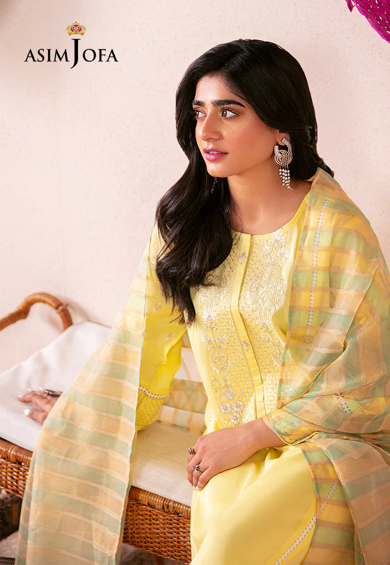 AJODD-23-XS EMBROIDERED INDIAN RAW SILK 3 PCS - Image 7