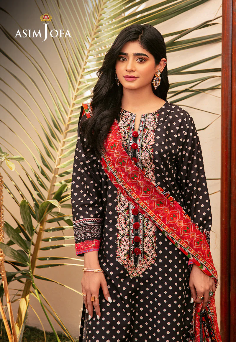 AJODD-24-XS EMBROIDERED SWISS LAWN 3 PCS - Image 7