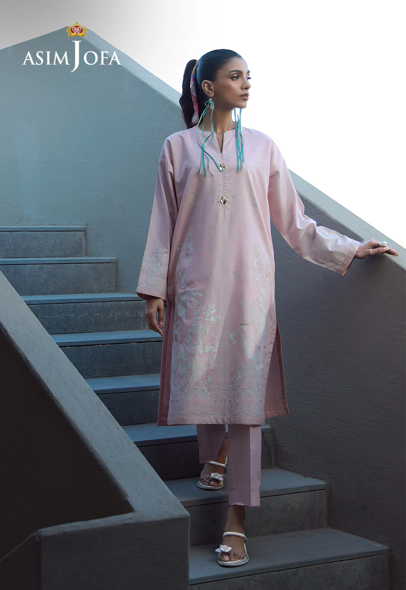 AJPB-130 EMBROIDERED RIB LAWN STITCHED 2 PCS - Image 4