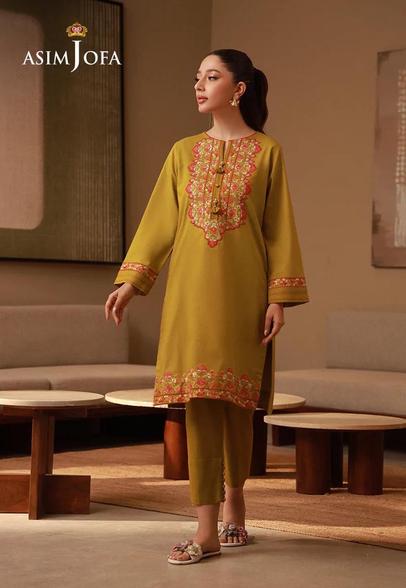 AJPB-146 EMBROIDERED SLUB RIB LAWN STITCHED 2 PCS - Image 4