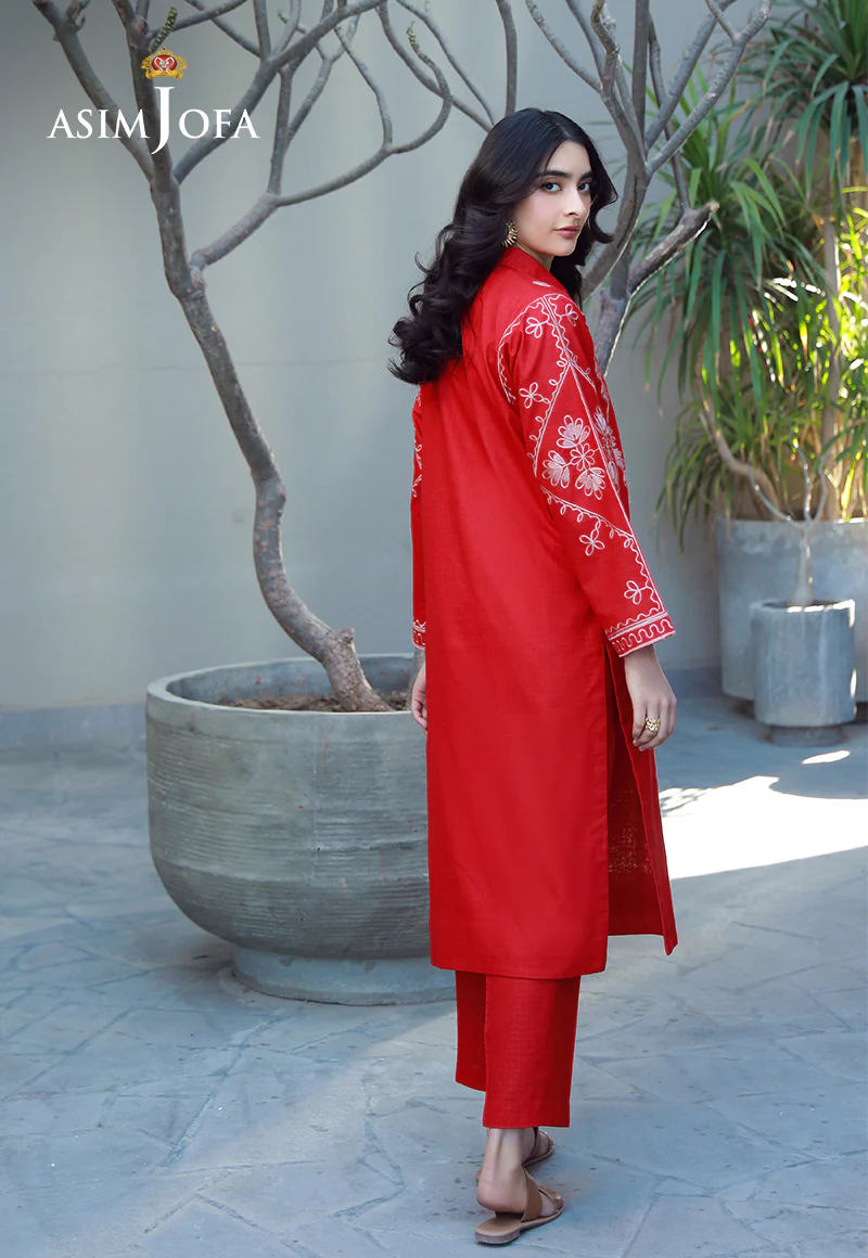 AJPB-149 EMBROIDERED LAWN CHECK STITCHED 2 PCS - Image 2