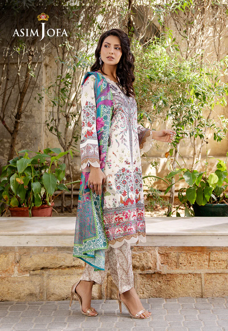 AJPB-198 PRINTED CHARMEUSE SILK STITCHED 3PCS - Image 3