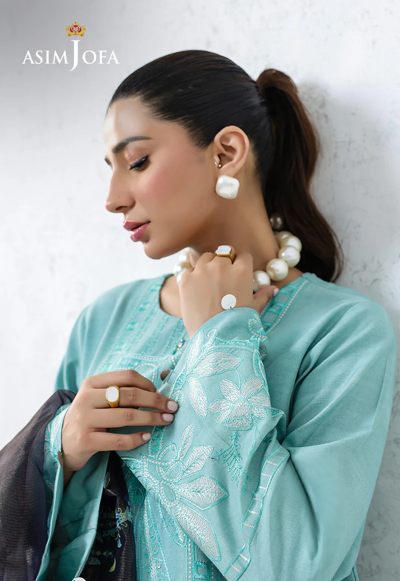 AJPB-237 EMBROIDERED RAW SILK STITCHED 3PCS - Image 4