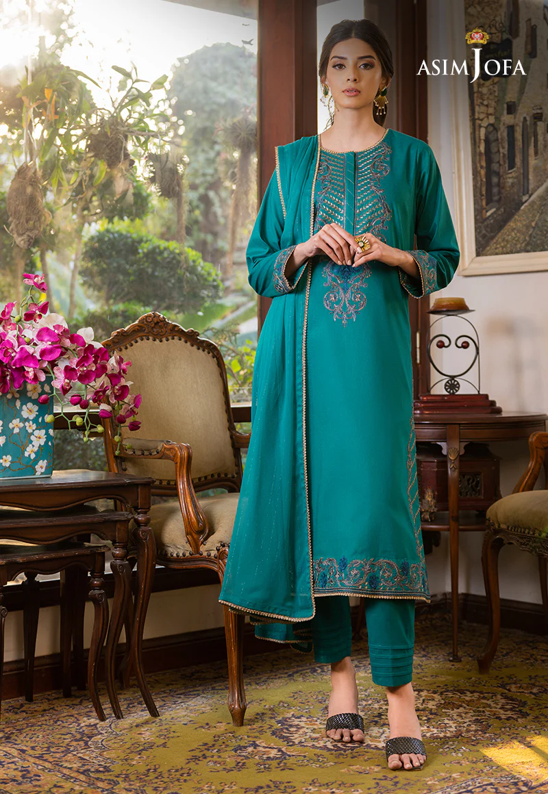 AJPE-19 (3-PC) EMBROIDERED CAMBRIC 3 PCS - Image 3