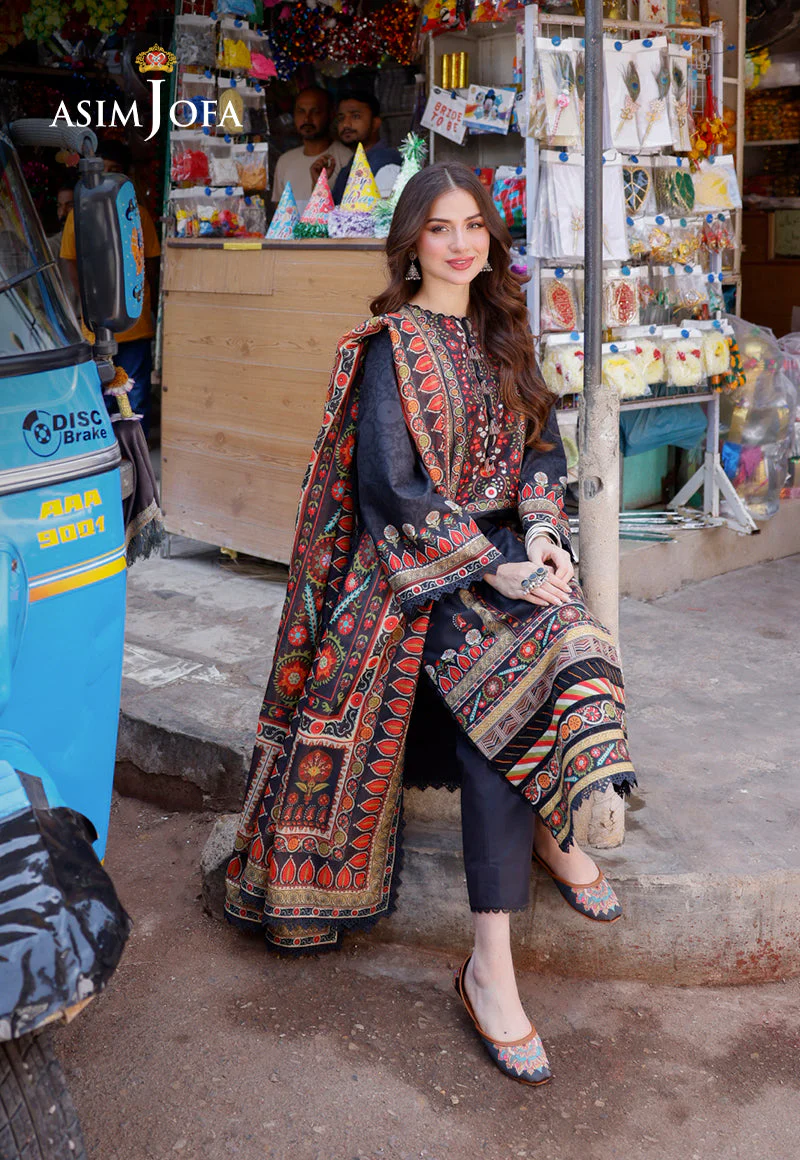 AJPLD-9 PRINTED ARABIC LAWN 3 PCS - Image 11