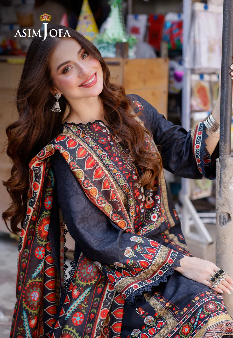 AJPLD-9 PRINTED ARABIC LAWN 3 PCS - Image 12