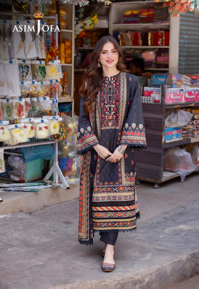 AJPLD-9 PRINTED ARABIC LAWN 3 PCS - Image 13