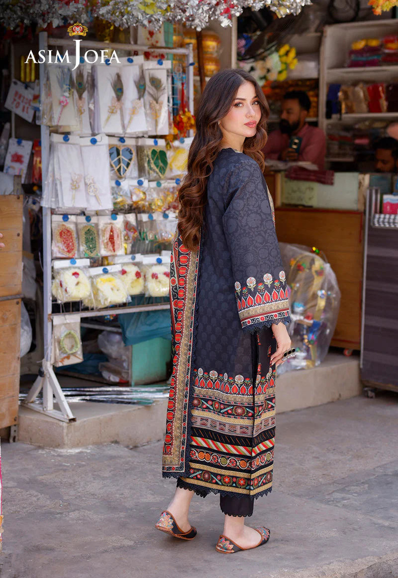 AJPLD-9 PRINTED ARABIC LAWN 3 PCS - Image 4