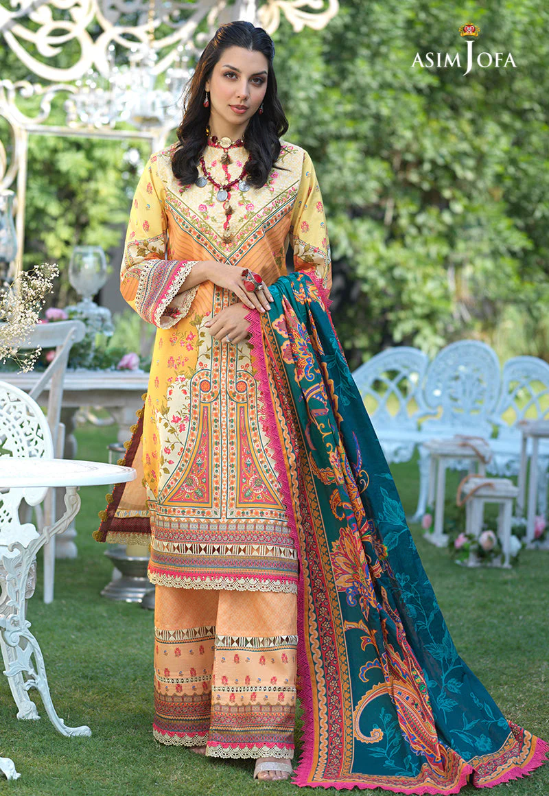 AJPR-02 DESIGNERS STITCHED PRINTED LAWN - Image 2