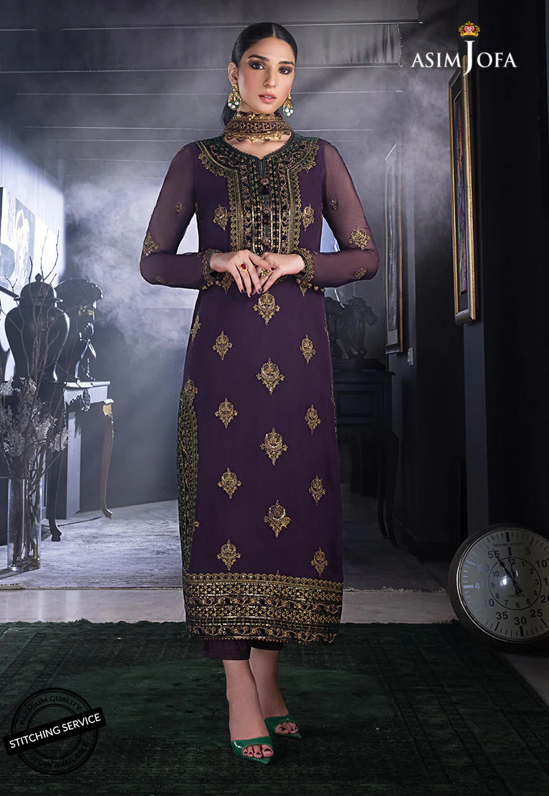 AJRE-04 EMBROIDERED CHIFFON 3 PCS - Image 2