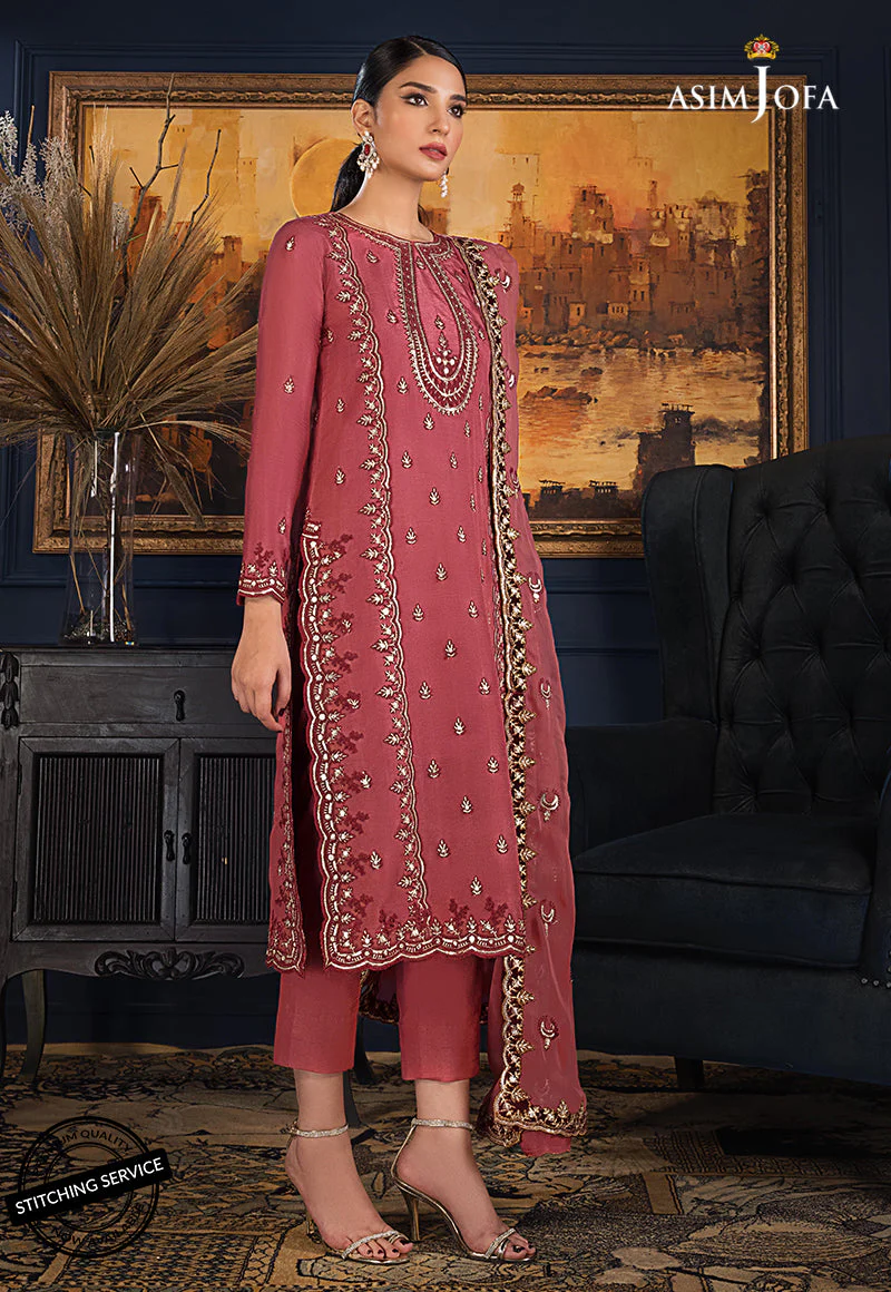 AJRED-07 EMBROIDERED STITCHED 3 PCS - Image 4