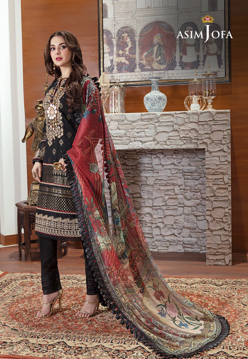 AJRL-10 EMBROIDERED WOVEN JACQUARD LAWN 3 PCS - Image 2
