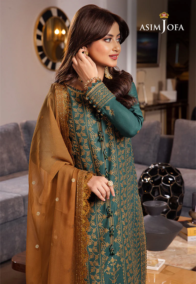 AJRND-11 EMBROIDERED LAWN SILK 3 PCS - Image 4