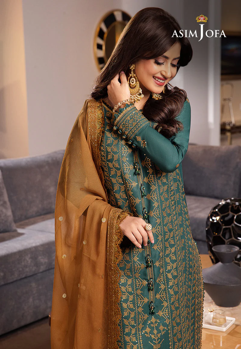 AJRND-11 EMBROIDERED LAWN SILK 3 PCS - Image 5