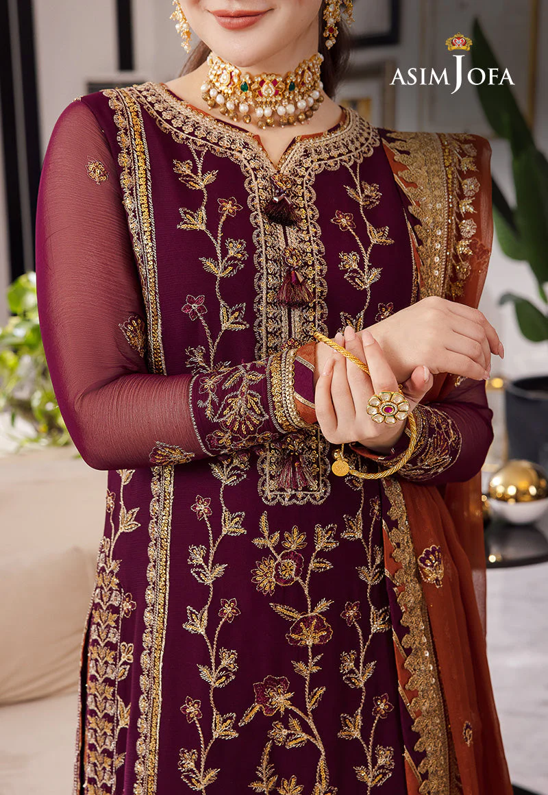 AJRND-23 EMBROIDERED CHIFFON 3 PCS - Image 5
