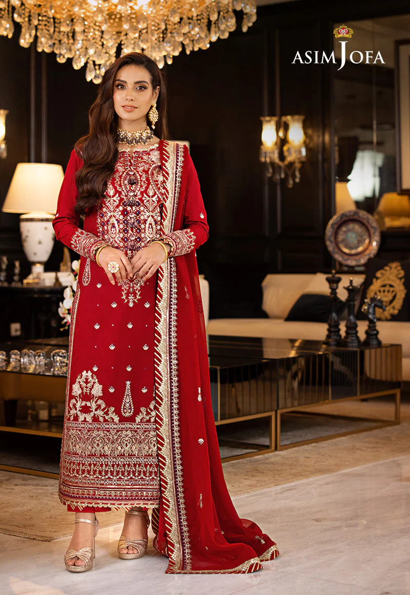 AJRND-26 EMBROIDERED STITCHED 3 PCS