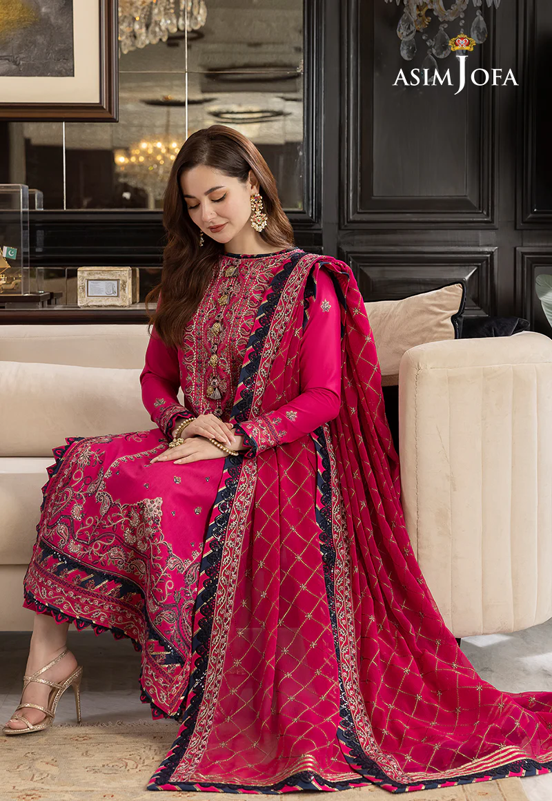 AJRN-30 EMBROIDERED LAWN SILK 3 PCS - Image 7