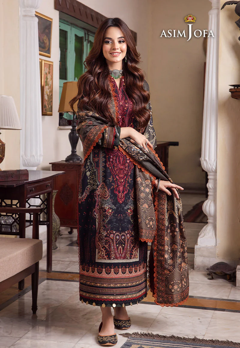 AJRW-10 DESIGNERS STITCHED EMBROIDERED SLUB 3 PCS - Image 10